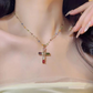 💗LAST DAY - PROMOTION💗Colorful Rhinestone Cross Pendant Necklaces
