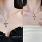 💗LAST DAY - PROMOTION💗Colorful Rhinestone Cross Pendant Necklaces