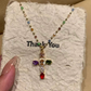 💗LAST DAY - PROMOTION💗Colorful Rhinestone Cross Pendant Necklaces