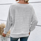 💗LAST DAY - PROMOTION💗Solid Round-Neck Striped Top with Long Sleeves