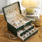 🔥 LAST DAY PROMOTION - 50%OFF 🔥Large Capacity PU Leather Earrings & Necklace Organizer with Lock