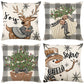 Cute Christmas Print Pillow Cover