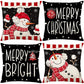 Cute Christmas Print Pillow Cover