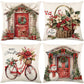 Cute Christmas Print Pillow Cover