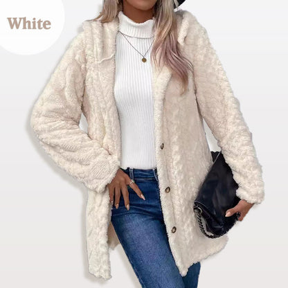 🎅Christmas Specials 50% OFF🎁Women's Warm Diamond Pattern Hooded Jacket