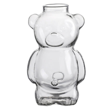 Adorable Clear Bear Glass Cup